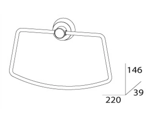 Полотенцедержатель FBS Vizovice VIZ 22 см, хром, 30 см