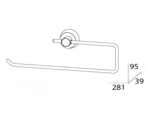 Держатель бумажного полотенца FBS Vizovice VIZ 023, 28 см, хром
