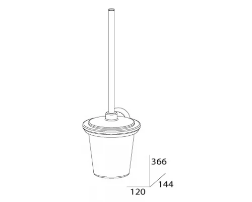 Ершик с крышкой настенный FBS Vizovice VIZ 057