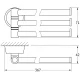 Полотенцедержатель FBS Vizovice VIZ 045 поворотный тройной, хром