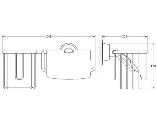 Держатель освежителя воздуха и туалетной бумаги FBS Vizovice VIZ 054
