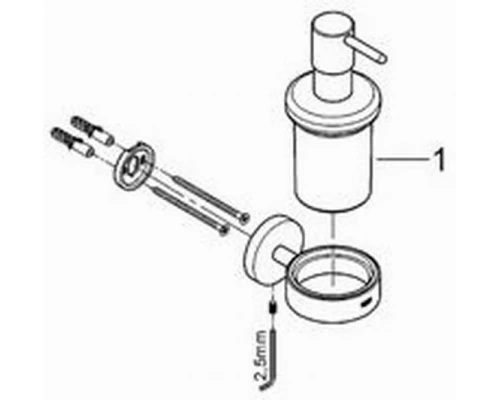 Дозатор для жидкого мыла Grohe Essentials 40448001 с держателем