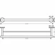 Полотенцедержатель Hansgrohe Logis, двойной, 60 см, хром, 41712000