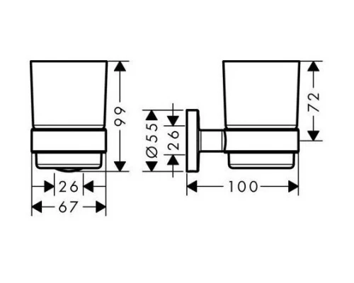 Стакан для щеток Hansgrohe Logis 41718000