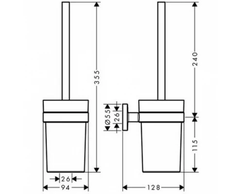 Ершик для туалета Hansgrohe Logis 41722000