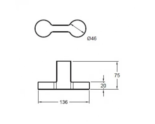Крючок Jacob Delafon Singulier, двойной, хром, 15218D-CP
