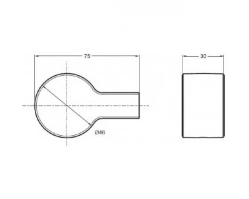 Крючок Jacob Delafon Singulier, хром, 15209D-CP
