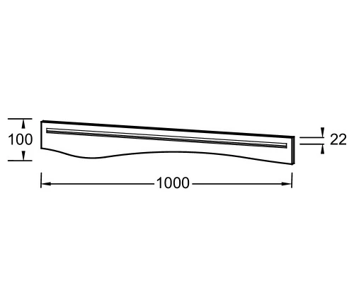 Полка для зеркала Jacob Delafon Sherwood 100 см, состаренный дуб, EB1840RU-P13