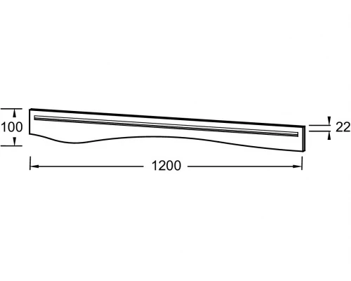 Полка для зеркала Jacob Delafon Sherwood 120 см, состаренный дуб, EB1841RU-P13