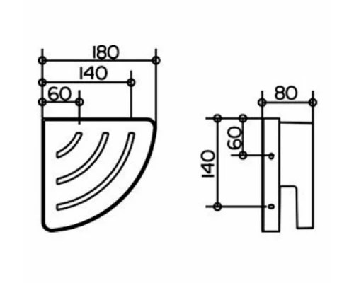 Корзинка для душа Keuco Collection Moll 12757 010001 угловая, антрацит