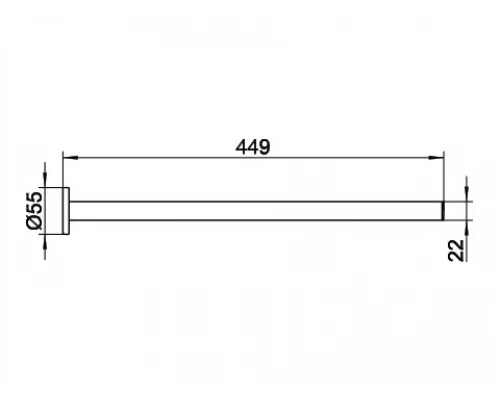 Полотенцедержатель Keuco Plan 14920 010000 45 см, одинарный, хром