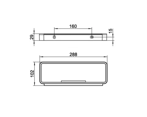 Корзинка для мыла Keuco Plan 14958 010051, хром, белый