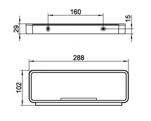 Корзинка для мыла Keuco Plan 14959 010051 со встроенным стеклоочистителем, хром, белый