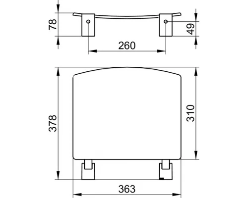 Складное сиденье Keuco Plan 14980010051, хром/белый
