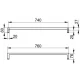 Полотенцедержатель Keuco Edition 90 Square, 760 мм, хром, 19101010800