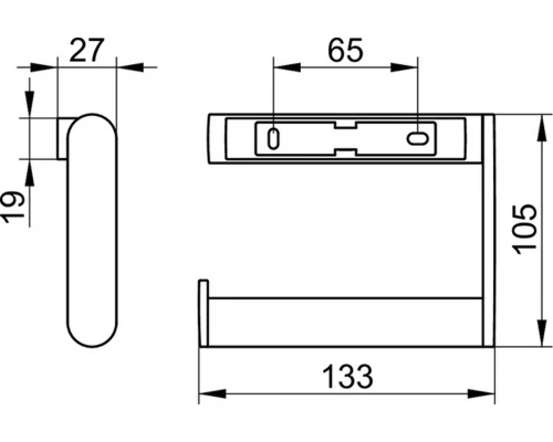 Держатель туалетной бумаги Keuco Plan, черный матовый, 14962370000