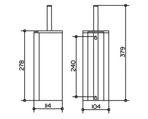 Ершик настенный для туалета Keuco Plan 14964 010100