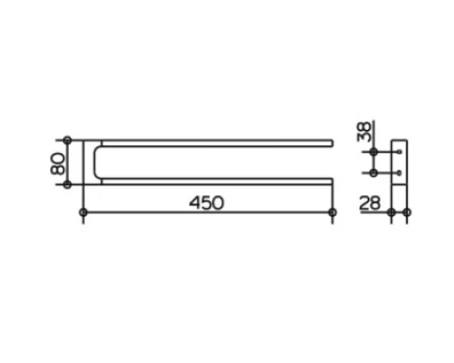 Полотенцедержатель Keuco Edition 11 11118 010000, 45 см, хром