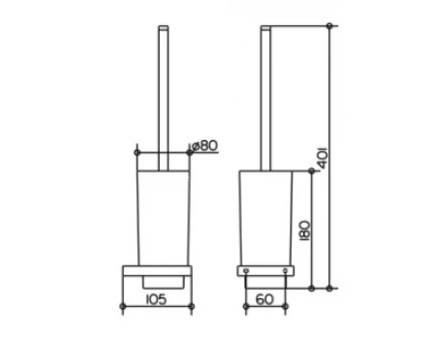 Ершик настенный для туалета Keuco Edition 11 11164 019000