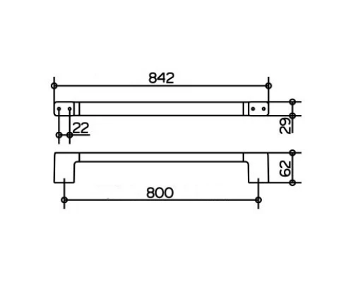 Полотенцедержатель Keuco Collection Moll 12701 (12701010600/12701010400), 84.2 см, хром