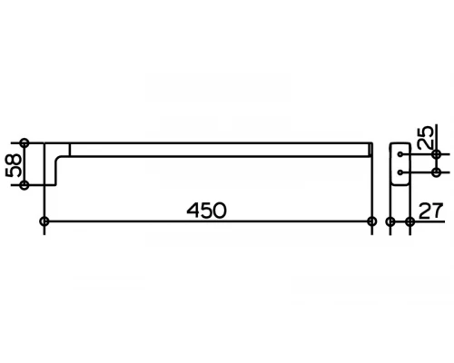 Полотенцедержатель Keuco Collection Moll 12720 (12722010000/12720010000), 45 см, хром
