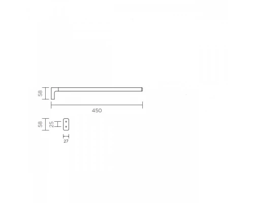 Полотенцедержатель Keuco Collection Moll 12720 (12722010000/12720010000), 45 см, хром