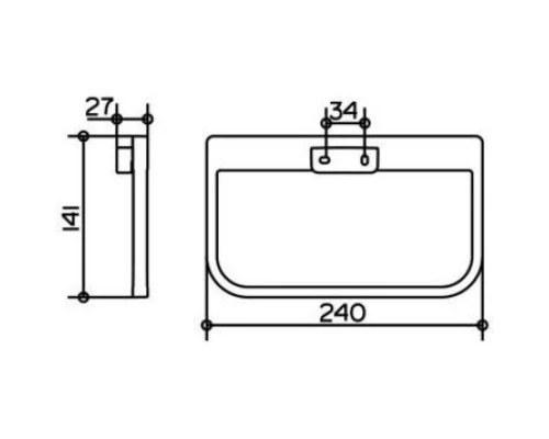 Кольцо для полотенца Keuco Collection Moll 12721 010000, 24 см, хром