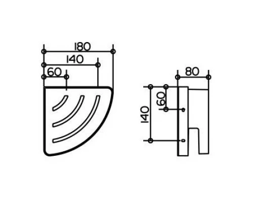 Угловая корзинка для душа Keuco Collection Moll 12757 010000
