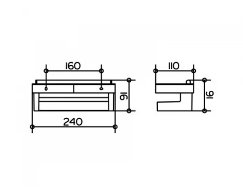 Корзинка для душа, с встроенным держателем стеклоочистителя Keuco Collection Moll 12759 010000