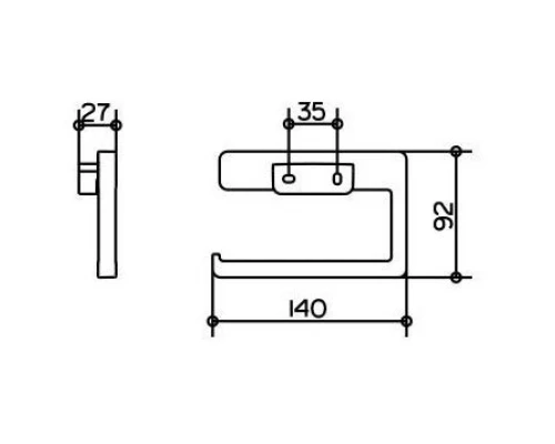 Держатель туалетной бумаги без крышки Keuco Collection Moll 12762 010000