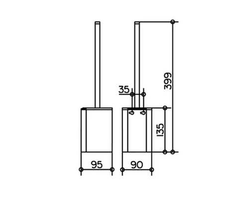 Ершик Keuco Plan 14972 010100 настенный