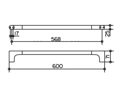 Полотенцедержатель Keuco Edition 400 11501 010600, 60 см, хром