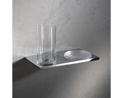 Двойной держатель со стаканом и мыльницей Keuco Edition 400 11556 019000