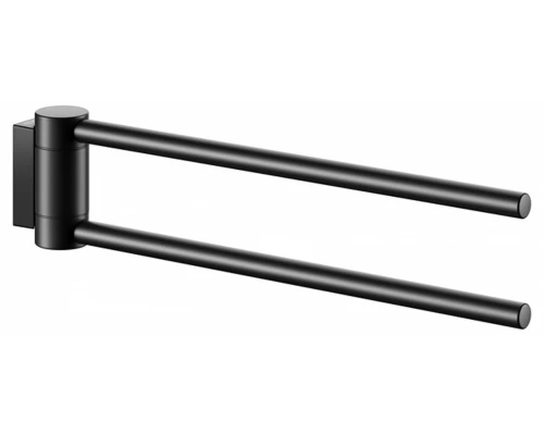 Полотенцедержатель двойной, поворотный Keuco Plan, 300 мм, черный матовый, 14919370000