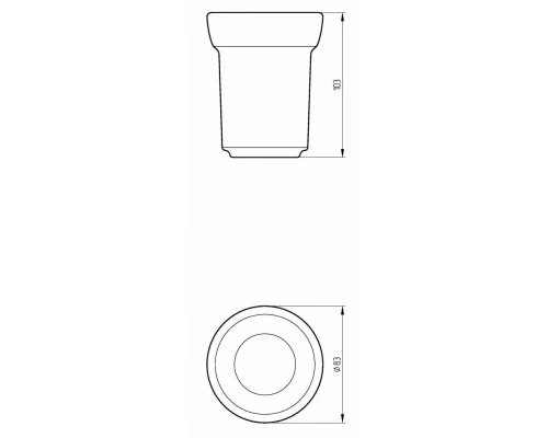 Стакан для щёток Migliore, белая керамика, 27671