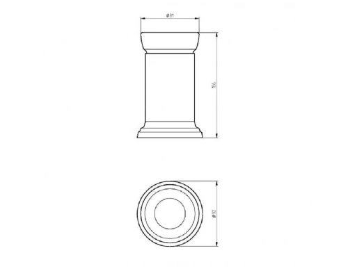 Держатель для стакана Migliore Mirella, бронза, 28142