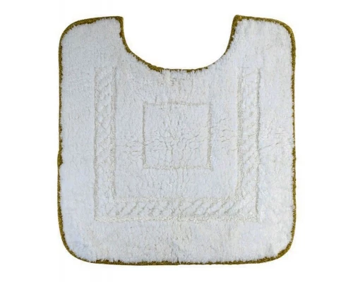 Коврик для WC Migliore Complementi, белый, узор 1, тесьма золото, 60 х 60 см, 29694