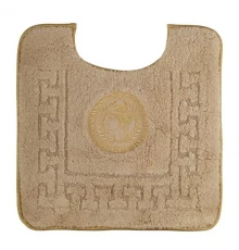 Коврик для WC Migliore, вышивка логотип АФИНА, капучино, окантовка золото, 60 х 60 см, 30788