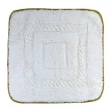Коврик для ванной комнаты Migliore Complementi, белый, узор 1, тесьма золото, 60 х 60 см, 29696