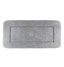 Коврик для ванной комнаты Migliore, вышивка логотип MIGLIORE, серый, окантовка серебро, 70 х 140 см, 30754
