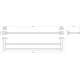 Полотенцедержатель двойной Ravak Chrome CR 320.00, 65 см, хром, X07P193