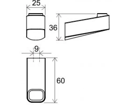 Крючок одинарный Ravak TD 110.00 10°, хром, X07P353
