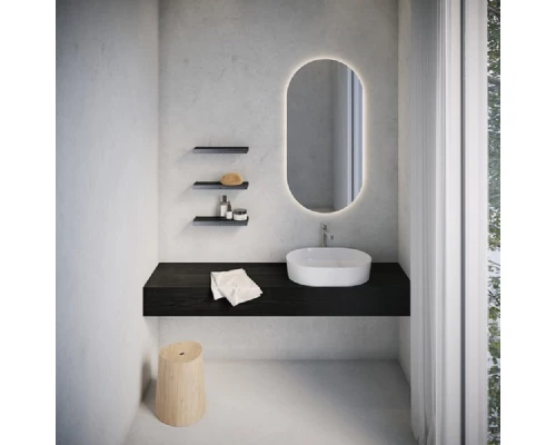 Полка алюминиевая Ravak Slim S 27.8 см, с крючками, сатин/хром, X07P577