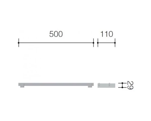 Полотенцедержатель Schein Durer 26822, 50 см, хром