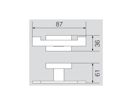 Крючок двойной, хром VR.RMB-4932.CR
