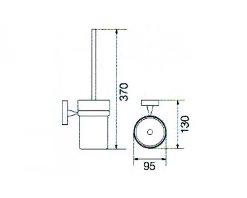 Ершик Veragio Gialetta VR.BNR-7890.BR, подвесной, бронза