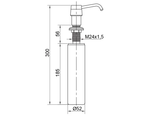 Дозатор жидкого мыла встраиваемый Veragio Sbortis VR.SBR-8441.BR, 250 мл, бронза