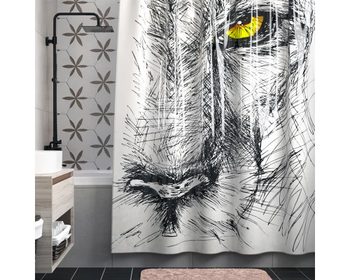 Штора для ванной WasserKraft  SC-73101 180 x 200 см навесная