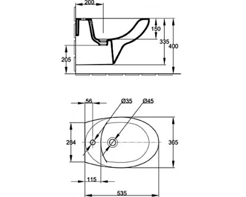 Биде Jacob Delafon Patio E4189-00 подвесное