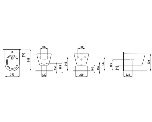 Биде Laufen Kartell 8303310003021 подвесное (8.3033.1.000.302.1)